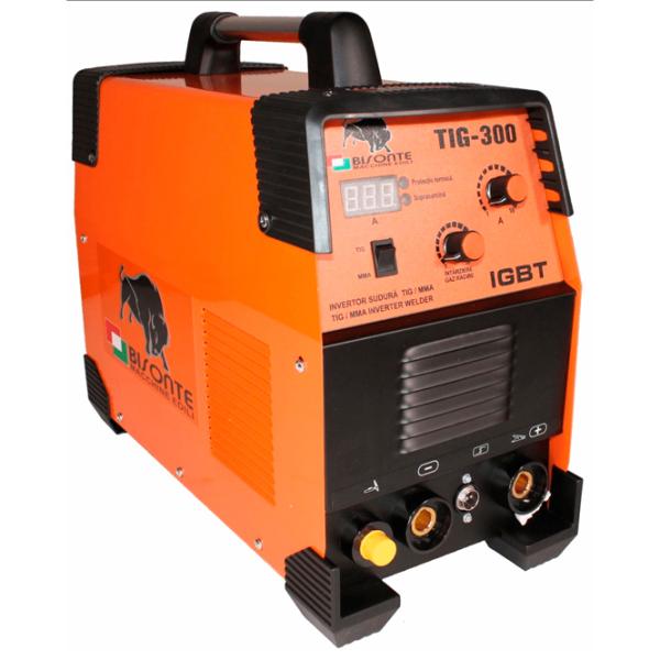 Aparat de sudat Bisonte TIG-300A 400 V cu gaz inert (TIG) / Orange photo 1