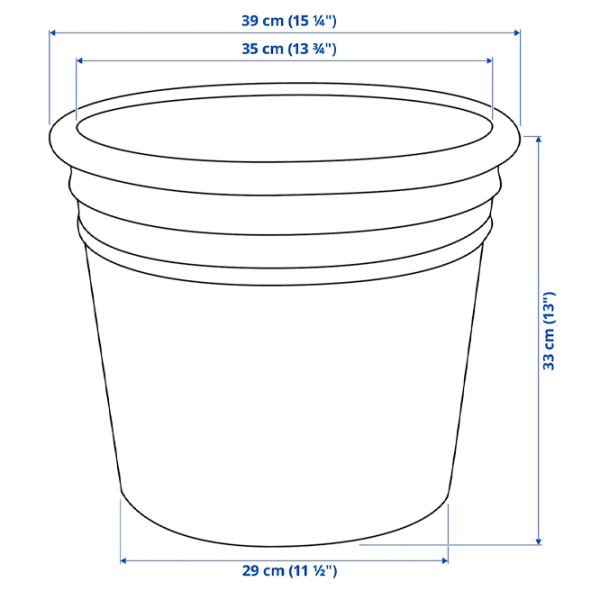 Ghiveci pentru flori Ikea Curryblad Brown / Ceramică / Pe podea photo 4