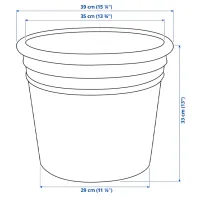 Ghiveci pentru flori Ikea Curryblad Brown / Ceramică / Pe podea photo 4