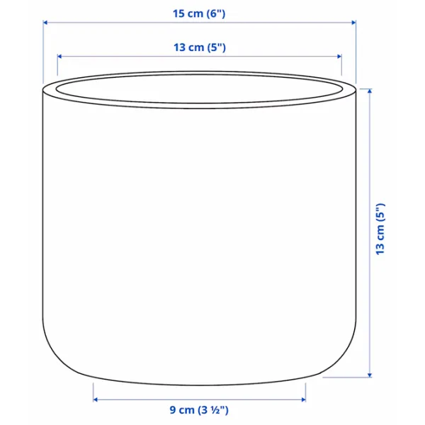 Ghiveci pentru flori Ikea Buskkaprifol Beige / Ceramică / Pe pervaz photo 4