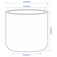 Ghiveci pentru flori Ikea Buskkaprifol Beige / Ceramică / Pe pervaz photo 4