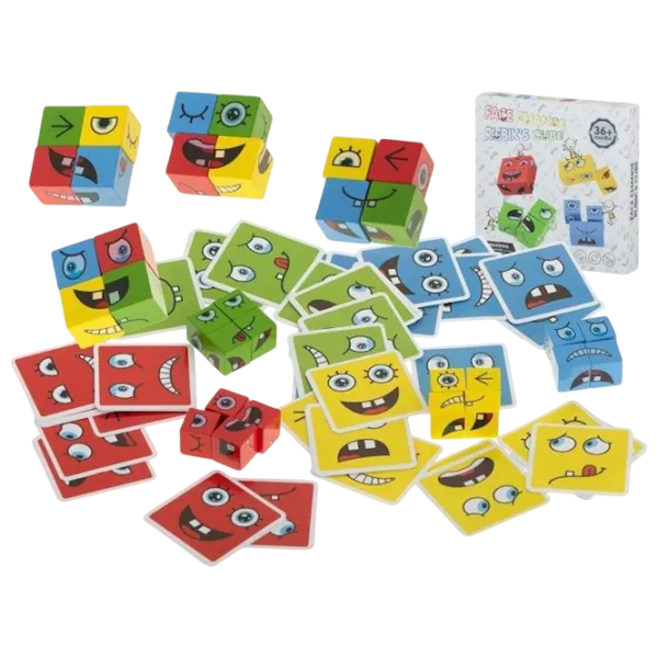Joc de masă KIK Face Change Rubics Cube 3+/ Joc de logică photo 1 Joc de masă KIK Face Change Rubics Cube 3+/ Joc de logică photo 1