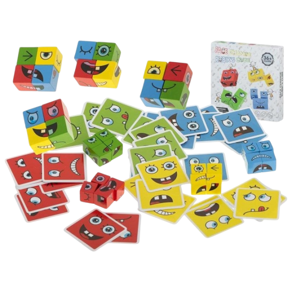 Joc de masă KIK Face Change Rubics Cube 3+/ Joc de logică photo 1 Joc de masă KIK Face Change Rubics Cube 3+/ Joc de logică photo 1