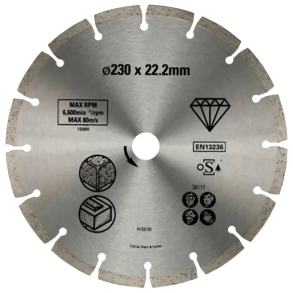 Disc diamantat segmentat Stanley STA38117  photo 1