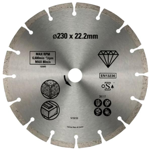 Disc diamantat segmentat Stanley STA38117  photo 1