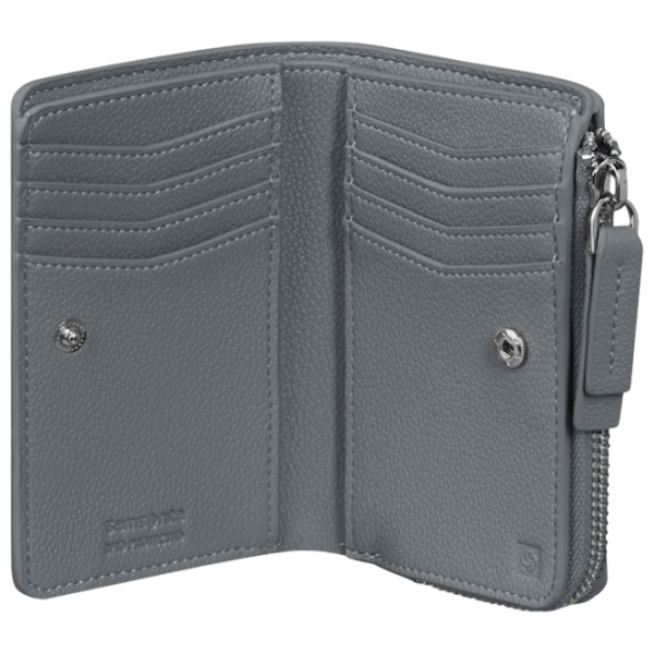 Кошелек для женщин Samsonite Brightbeyond SLG Натуральная кожа / Тёмно-серый photo 2 Кошелек для женщин Samsonite Brightbeyond SLG Натуральная кожа / Тёмно-серый photo 2