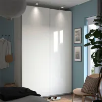 Dulap Ikea Pax/Hasvik 150 x 66 x 236.4 / DSP / Alb photo 3