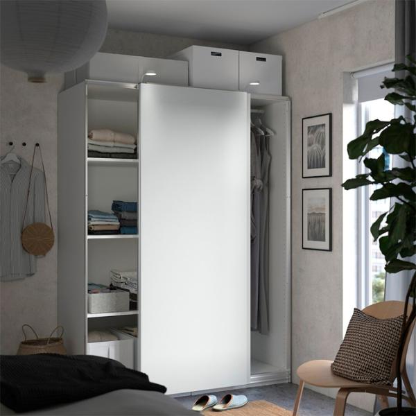 Шкаф Ikea Pax/Hasvik 150 x 66см x 201.2 / ДСП / Белый photo 3