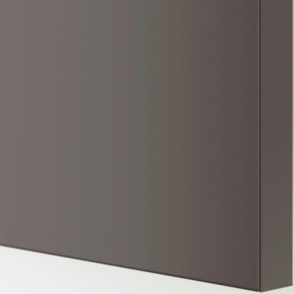 Шкаф Ikea Pax/Hasvik 200 x 66см x 201.2 / ДСП / Темно серый photo 4