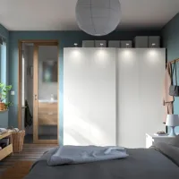 Шкаф Ikea Pax/Hasvik 200 x 66см x 201.2 / ДСП / Белый photo 2