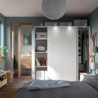 Шкаф Ikea Pax/Hasvik 200 x 66см x 201.2 / ДСП / Белый photo 3