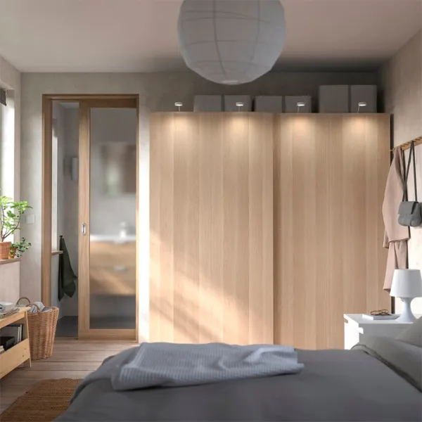 Шкаф Ikea Pax/Hasvik 200 x 66см x 201.2 / ДСП / Дуб photo 3