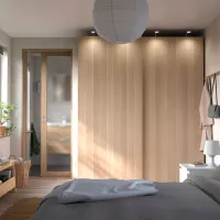 Шкаф Ikea Pax/Hasvik 200 x 66см x 236.4 / ДСП / Дуб photo 2