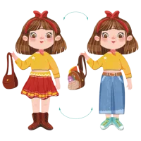 Joc educativ DoDo Stylish girl 3+/ Magnetic photo 6