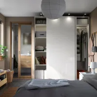 Шкаф Ikea Pax/Hasvik 200 x 66см x 236.4 / ДСП / Белый photo 3