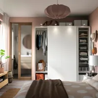 Шкаф Ikea Pax/Hasvik 200 x 66см x 201.2 / ДСП / Белый photo 3