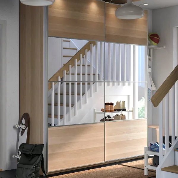 Шкаф Ikea Pax/Mehamn/Auli 200 x 66см x 236.4 / ДСП / Имитация Состаренного Дуба photo 2