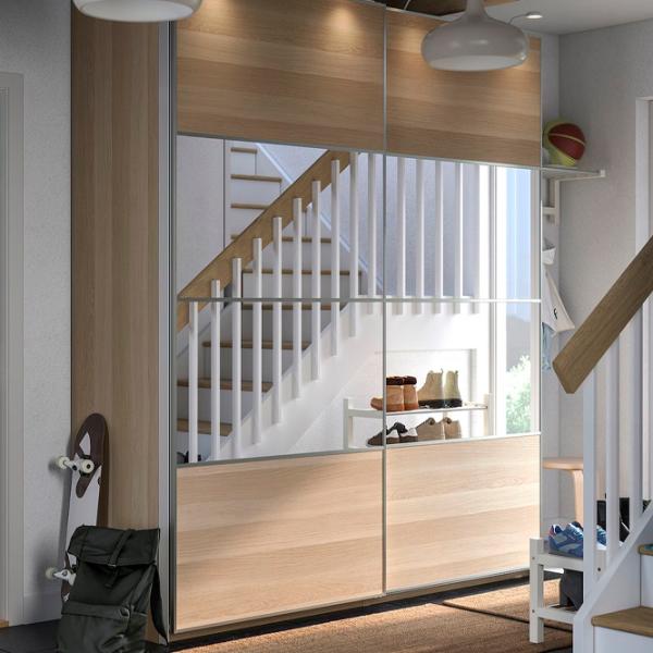 Шкаф Ikea Pax/Mehamn/Auli 200 x 66см x 236.4 / ДСП / Имитация Состаренного Дуба photo 2