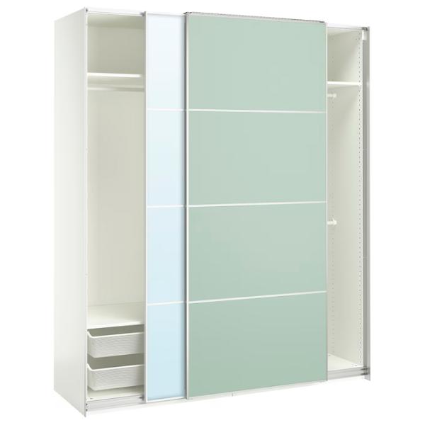 Шкаф Ikea Pax/Mehamn/Auli 200 x 66см x 236.4 / ДСП / Белый photo 2