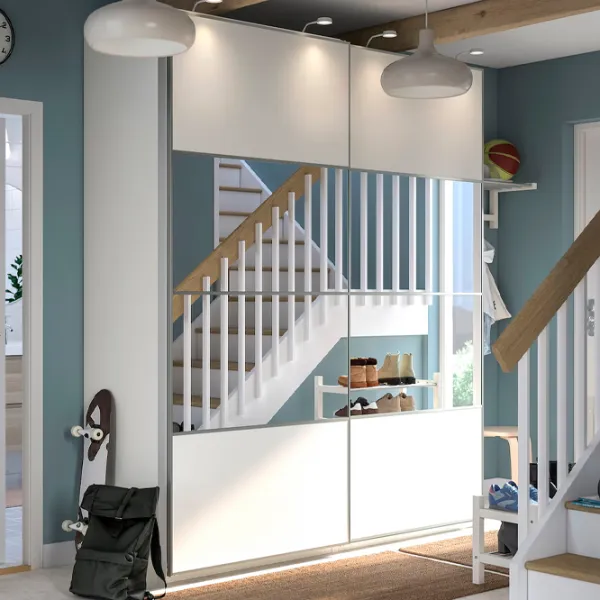 Шкаф Ikea Pax/Mehamn/Auli 200 x 66см x 236.4 / ДСП / Белый photo 2