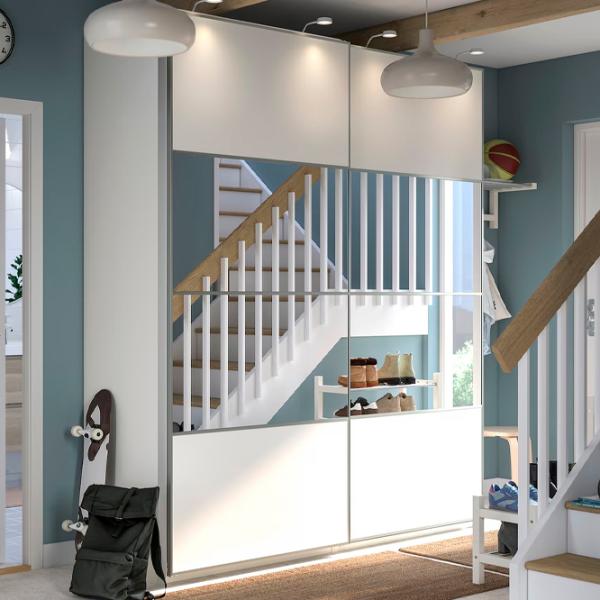 Шкаф Ikea Pax/Mehamn/Auli 200 x 66см x 236.4 / ДСП / Белый photo 2