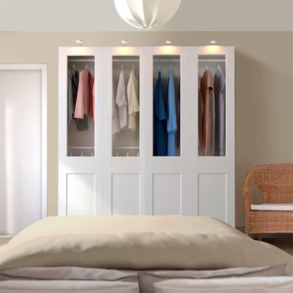 Шкаф Ikea Pax/Grimo 200 x 66см x 201.2 / ДСП / Белый photo 4