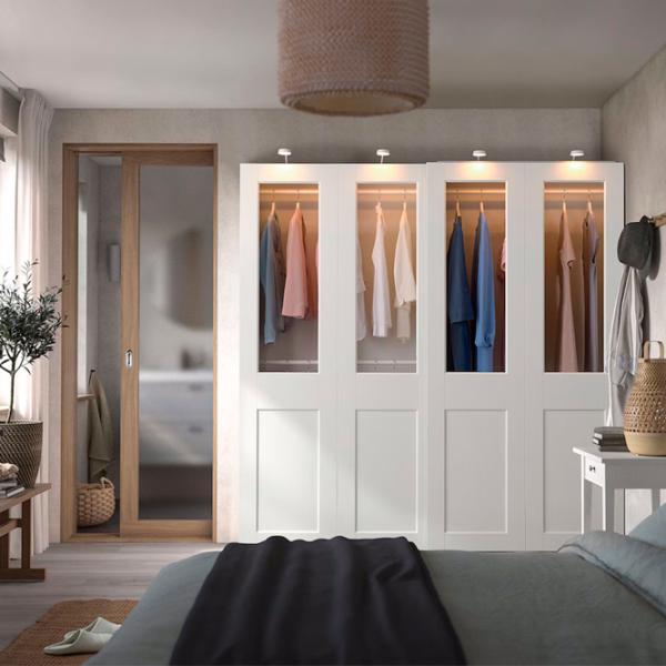 Шкаф Ikea Pax/Grimo 200 x 66см x 201.2 / ДСП / Белый photo 5