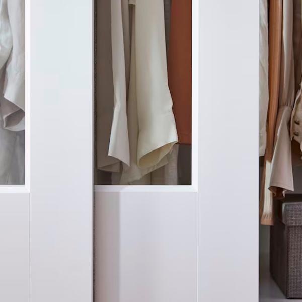 Шкаф Ikea Pax/Grimo 200 x 66см x 201.2 / ДСП / Белый photo 7