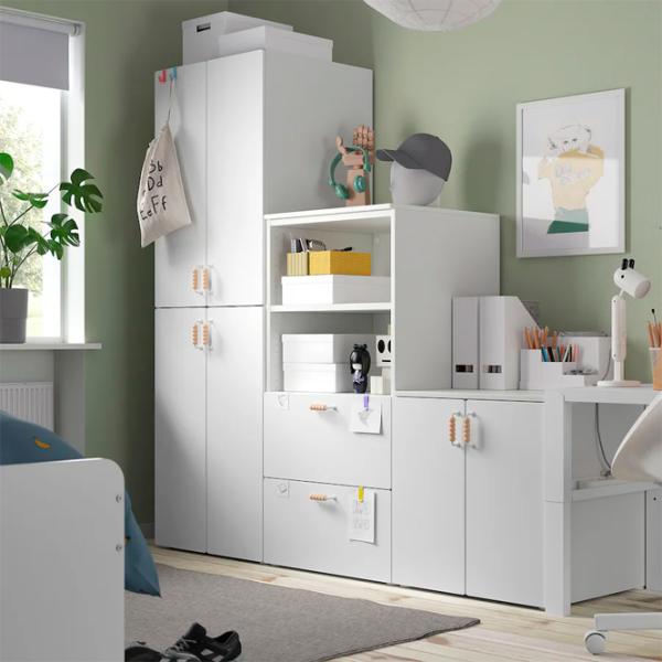 Шкаф Ikea Smastad/Platsa 181 x 57см x 180 / ДСП / Белый photo 3