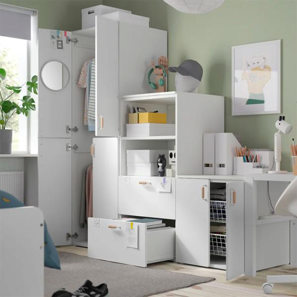 Шкаф Ikea Smastad/Platsa 181 x 57см x 180 / ДСП / Белый photo 4
