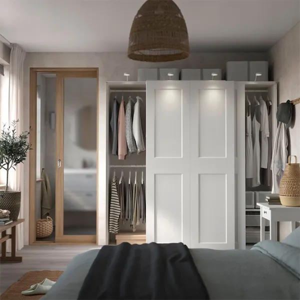 Dulap Ikea Pax/Grimo 200 x 66 x 201.2 / DSP / Alb photo 4