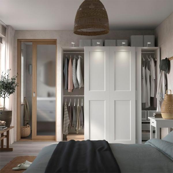 Dulap Ikea Pax/Grimo 200 x 66 x 201.2 / DSP / Alb photo 4