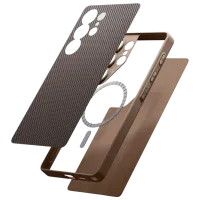 Husă pentru smartphone Samsung Galaxy S25 Ultra 5G Pitaka / Back / TPU / Black Gold photo 3
