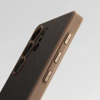 Husă pentru smartphone Samsung Galaxy S25 Ultra 5G Pitaka / Back / TPU / Black Gold photo 4