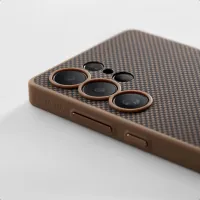 Husă pentru smartphone Samsung Galaxy S25 Ultra 5G Pitaka / Back / TPU / Black Gold photo 5