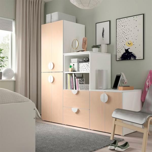 Шкаф Ikea Smastad/Platsa 181 x 57см x 180 / ДСП / Белый photo 3