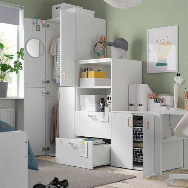 Шкаф Ikea Smastad/Platsa 181 x 57см x 180 / ДСП / Белый photo 4