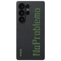 Чехол для смартфона Samsung Galaxy S25 Ultra 5G Pitaka / MagSafe Back / PC / Зелёный Черный