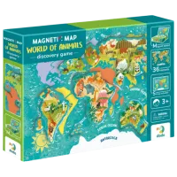 Joc educativ DoDo World Map: Animals 3+/ Magnetic 