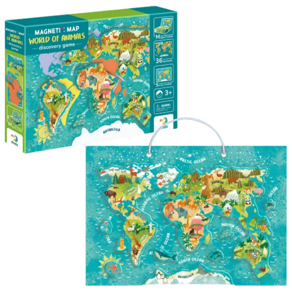 Развивающий набор DoDo World Map: Animals 3+/ Магнитный photo 3