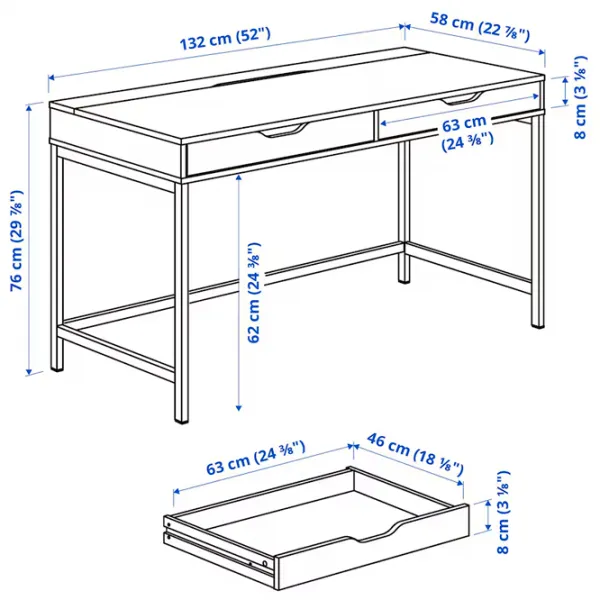 Masă de birou Ikea Alex PAL/ Dark Gray photo 7