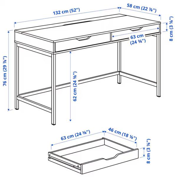 Masă de birou Ikea Alex PAL/ Dark Gray photo 7
