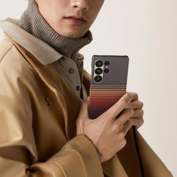 Husă pentru smartphone Samsung Galaxy S25 Plus 5G Pitaka / MagSafe Back / PC / Red Brown photo 3 Husă pentru smartphone Samsung Galaxy S25 Plus 5G Pitaka / MagSafe Back / PC / Red Brown photo 3