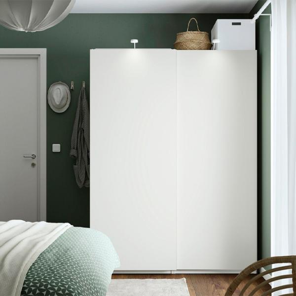 Шкаф Ikea Pax/Hasvik 150 x 66см x 201 / ДСП / Белый photo 2