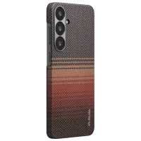 Husă pentru smartphone Samsung Galaxy S25 5G Pitaka / MagSafe Back / PC / Red Brown photo 2