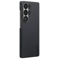 Husă pentru smartphone Samsung Galaxy S25 Ultra 5G Pitaka / MagSafe Back / PC / Gray Black photo 2