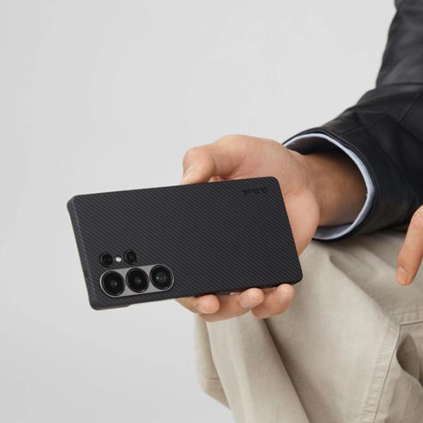 Чехол для смартфона Samsung Galaxy S25 Plus 5G Pitaka / MagSafe Back / PC / Серый Черный photo 4 Чехол для смартфона Samsung Galaxy S25 Plus 5G Pitaka / MagSafe Back / PC / Серый Черный photo 4