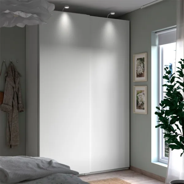 Шкаф Ikea Pax/Hasvik 150 x 66см x 236.4 / ДСП / Белый photo 3