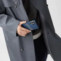 Husă pentru smartphone Samsung Galaxy S25 Ultra 5G Pitaka / MagSafe Back / PC / Dark Blue photo 2