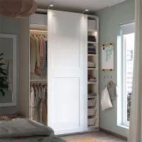 Шкаф Ikea Pax/Grimo 150 x 66см x 236 / ДСП / Белый photo 6